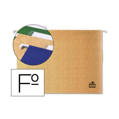 CARPETA COLGANTE LIDERPAPEL FOLIO KRAFT