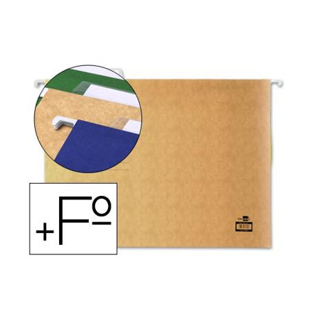 CARPETA COLGANTE LIDERPAPEL FOLIO PROLONGADO KRAFT