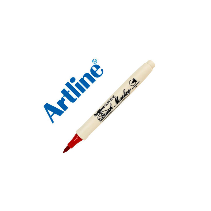 ROTULADOR ARTLINE SUPREME BRUSH EPFS PINTURA BASE DE AGUA PUNTA TIPO PINCEL TRAZO FINO ROJO OSCURO