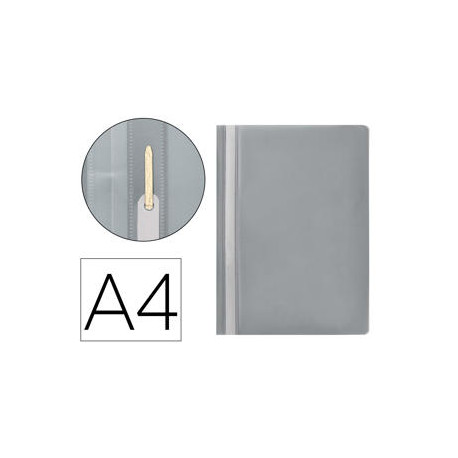 CARPETA DOSSIER FASTENER PLASTICO Q-CONNECT DIN A4 GRIS