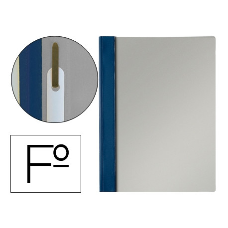 CARPETA DOSSIER FASTENER PVC ESSELTE FOLIO AZUL MARINO