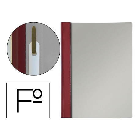 CARPETA DOSSIER FASTENER PVC ESSELTE FOLIO BURDEOS