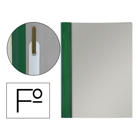 CARPETA DOSSIER FASTENER PVC ESSELTE FOLIO VERDE