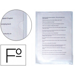 CARPETA DOSSIER U?ERO PLASTICO Q-CONNECT 180 MC FOLIO TRANSPARENTE