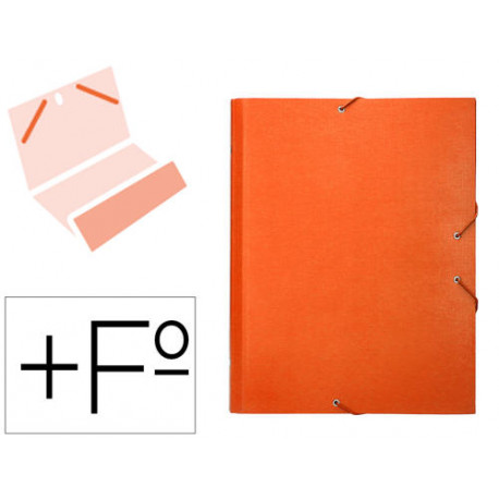 CARPETA CLASIFICADORA LIDERPAPEL 12 DEPARTAMENTOS FOLIO PROLONGADO CARTON FORRADO NARANJA