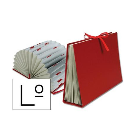 CARPETA FUELLE LIDERPAPEL LETRAS CARTON FORRADO BURDEOS