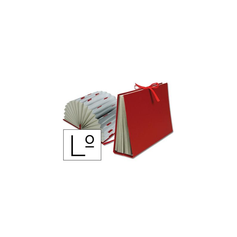 CARPETA FUELLE LIDERPAPEL LETRAS CARTON FORRADO BURDEOS