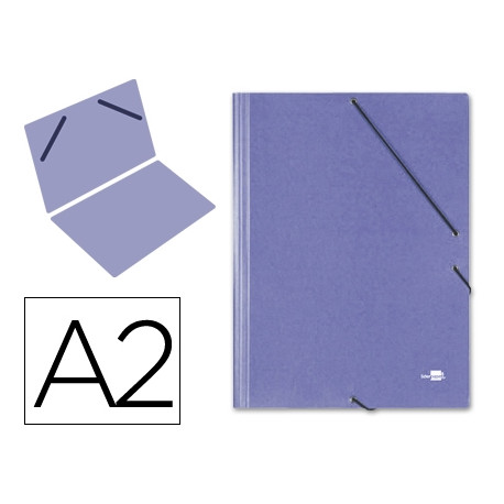 CARPETA PLANOS LIDERPAPEL A2 CARTON GOFRADO N 12 AZUL