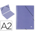 CARPETA PLANOS LIDERPAPEL A2 CARTON GOFRADO N 12 AZUL