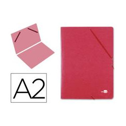 CARPETA PLANOS LIDERPAPEL A2 CARTON GOFRADO N 12 ROJO