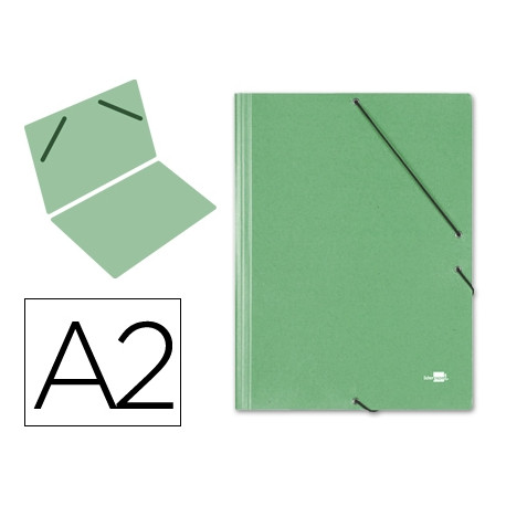 CARPETA PLANOS LIDERPAPEL A2 CARTON GOFRADO N 12 VERDE