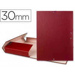 CARPETA PROYECTOS LIDERPAPEL FOLIO LOMO 30MM CARTON FORRADO ROJA