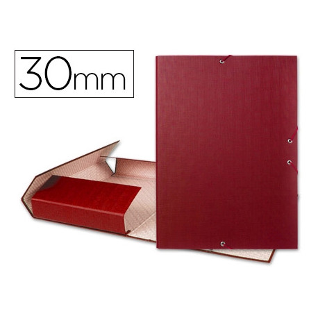 CARPETA PROYECTOS LIDERPAPEL FOLIO LOMO 30MM CARTON FORRADO ROJA