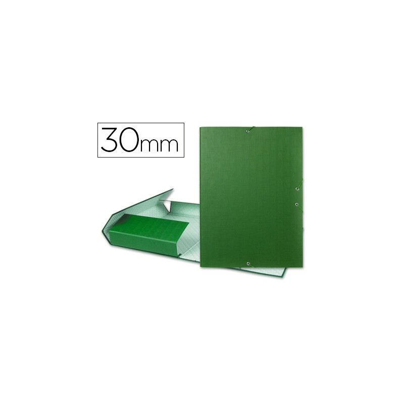 CARPETA PROYECTOS LIDERPAPEL FOLIO LOMO 30MM CARTON FORRADO VERDE