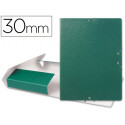 CARPETA PROYECTOS LIDERPAPEL FOLIO LOMO 30MM CARTON GOFRADO VERDE