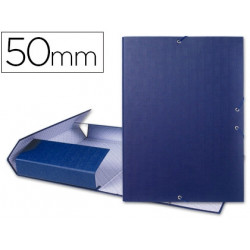 CARPETA PROYECTOS LIDERPAPEL FOLIO LOMO 50MM CARTON FORRADOAZUL