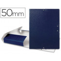 CARPETA PROYECTOS LIDERPAPEL FOLIO LOMO 50MM CARTON GOFRADO AZUL