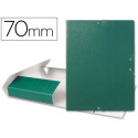 CARPETA PROYECTOS LIDERPAPEL FOLIO LOMO 70MM CARTON GOFRADO VERDE