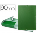 CARPETA PROYECTOS LIDERPAPEL FOLIO LOMO 90MM CARTON FORRADO VERDE