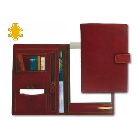 CARPETA PORTAFOLIOS Q-CONNECT ARTESANIA PIEL CUARTO CON BROCHE 275X193 MM FABRICADA ENUBRIQUE