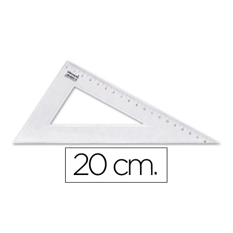 CARTABON LIDERPAPEL 20 CM PLASTICO CRISTAL