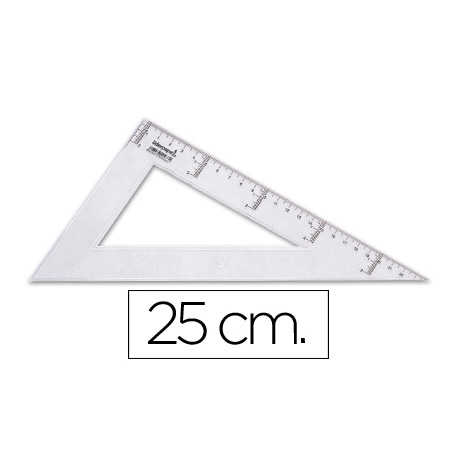 CARTABON LIDERPAPEL 25 CM PLASTICO CRISTAL