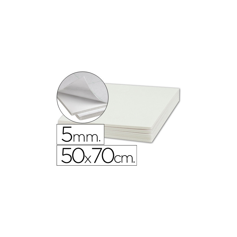 ARTON PLUMA LIDERPAPEL BLANCO ADHESIVO 1 CARA 50X70 CM ESPESOR 5 MM