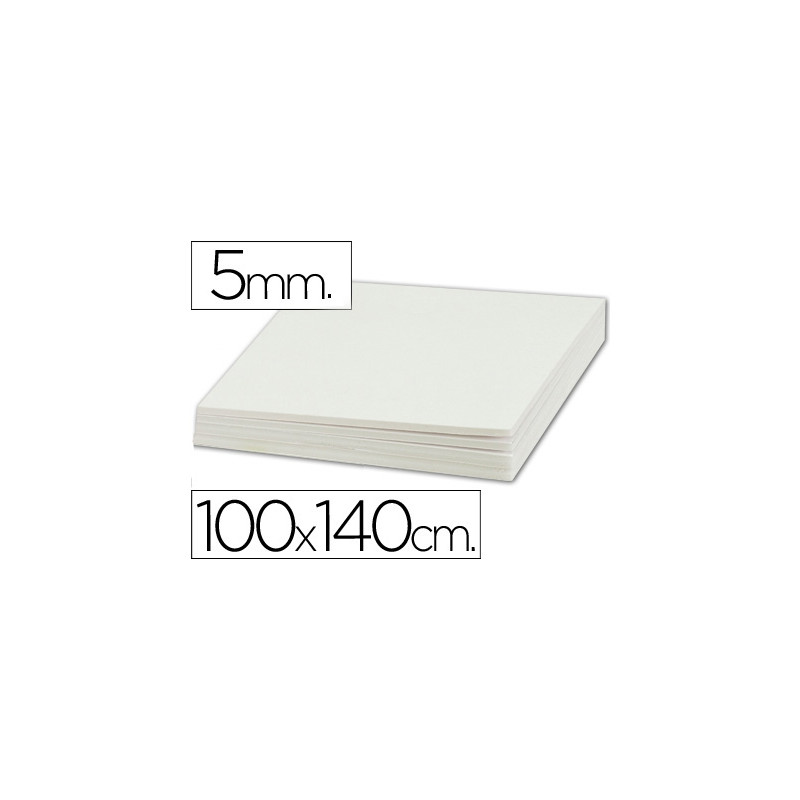 CARTON PLUMA LIDERPAPEL BLANCO DOBLE CARA 100X140CM ESPESOR 5MM