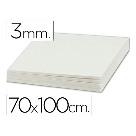 CARTON PLUMA LIDERPAPEL BLANCO DOBLE CARA 70X100CM ESPESOR 3MM