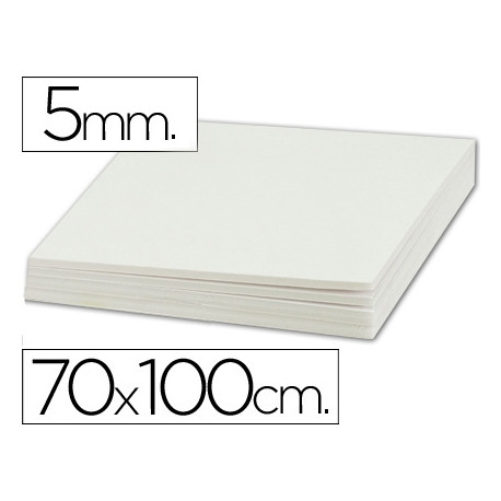 CARTON PLUMA LIDERPAPEL BLANCO DOBLE CARA 70X100CM ESPESOR 3MM