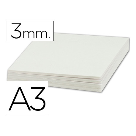 CARTON PLUMA LIDERPAPEL BLANCO DOBLE CARA DIN A3 ESPESOR 3MM