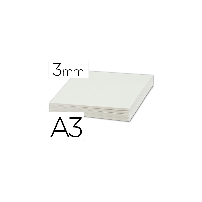 CARTON PLUMA LIDERPAPEL BLANCO DOBLE CARA DIN A3 ESPESOR 3MM