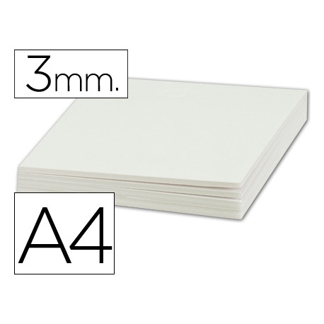 CARTON PLUMA LIDERPAPEL BLANCO DOBLE CARA DIN A4 ESPESOR 3MM