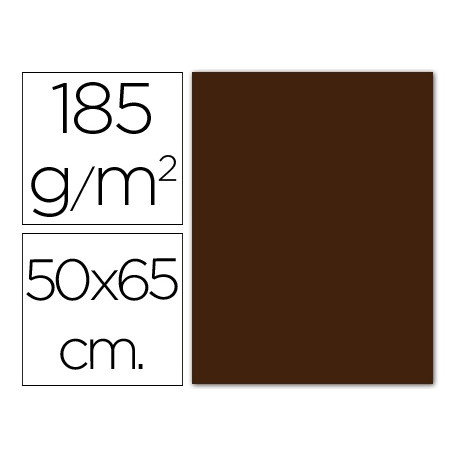 CARTULINA GUARRO MARRON CHOCOLATE 50X65 CM 185 GR