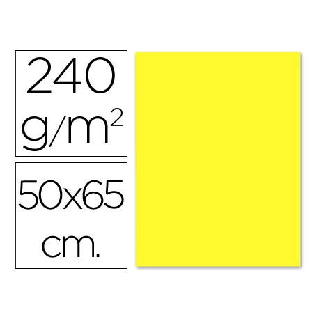 CARTULINA LIDERPAPEL 50X65 CM 240G/M2 AMARILLO