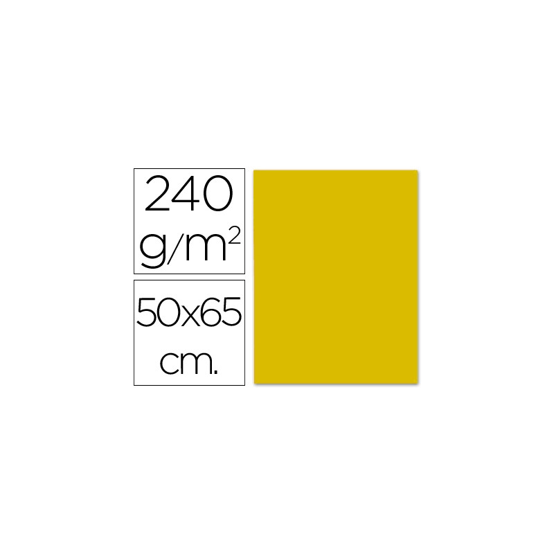 CARTULINA LIDERPAPEL 50X65 CM ORO 240 GR UNIDAD