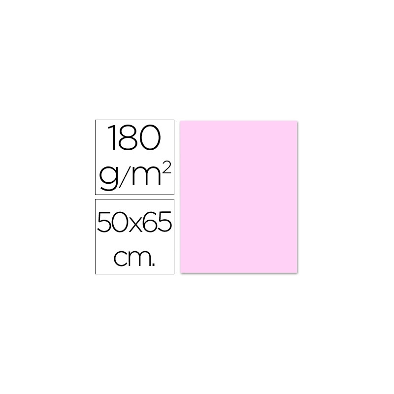 CARTULINA LIDERPAPEL 50X65 CM 180G/M2 ROSA