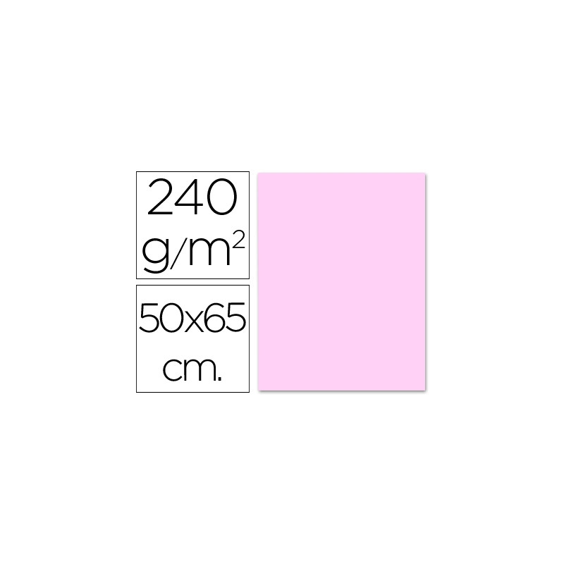 CARTULINA LIDERPAPEL 50X65 CM 240G/M2 ROSA