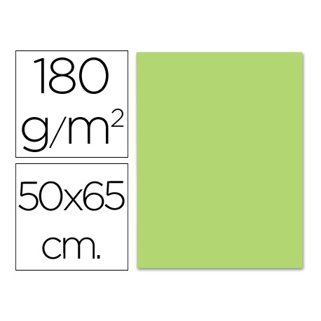 CARTULINA LIDERPAPEL 50X65 CM 180G/M2 VERDE HIERBA