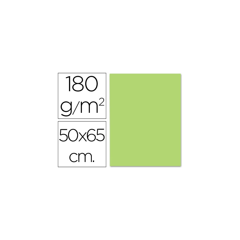 CARTULINA LIDERPAPEL 50X65 CM 180G/M2 VERDE HIERBA