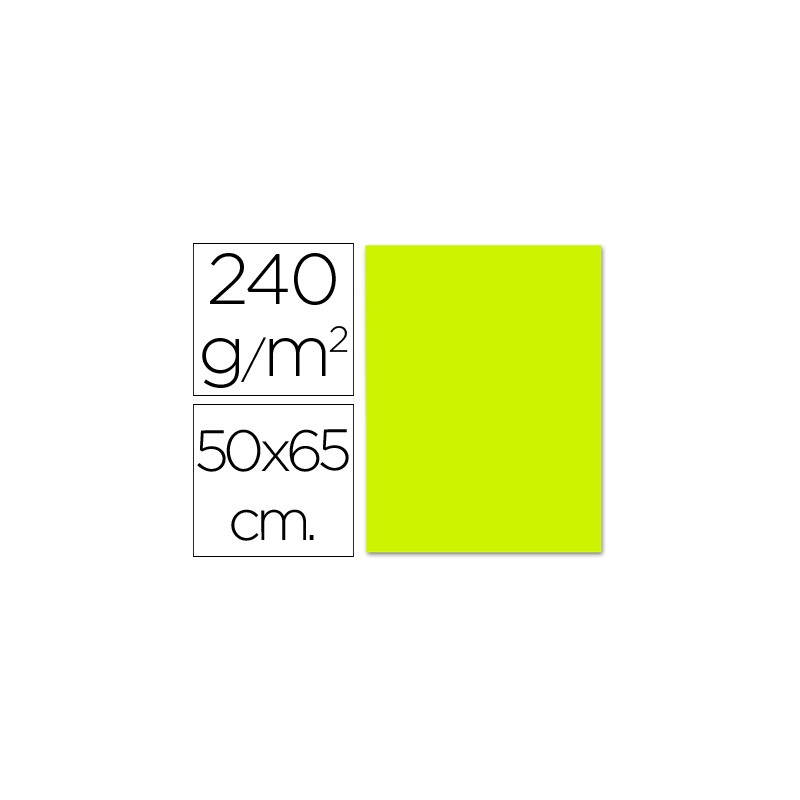 CARTULINA LIDERPAPEL 50X65 CM 240G/M2 VERDE PISTACHO