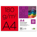 CARTULINA LIDERPAPEL A4 180G/M2 ROJO