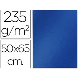 CARTULINA LIDERPAPEL 50X65 CM 235G/M2 METALIZADA AZUL