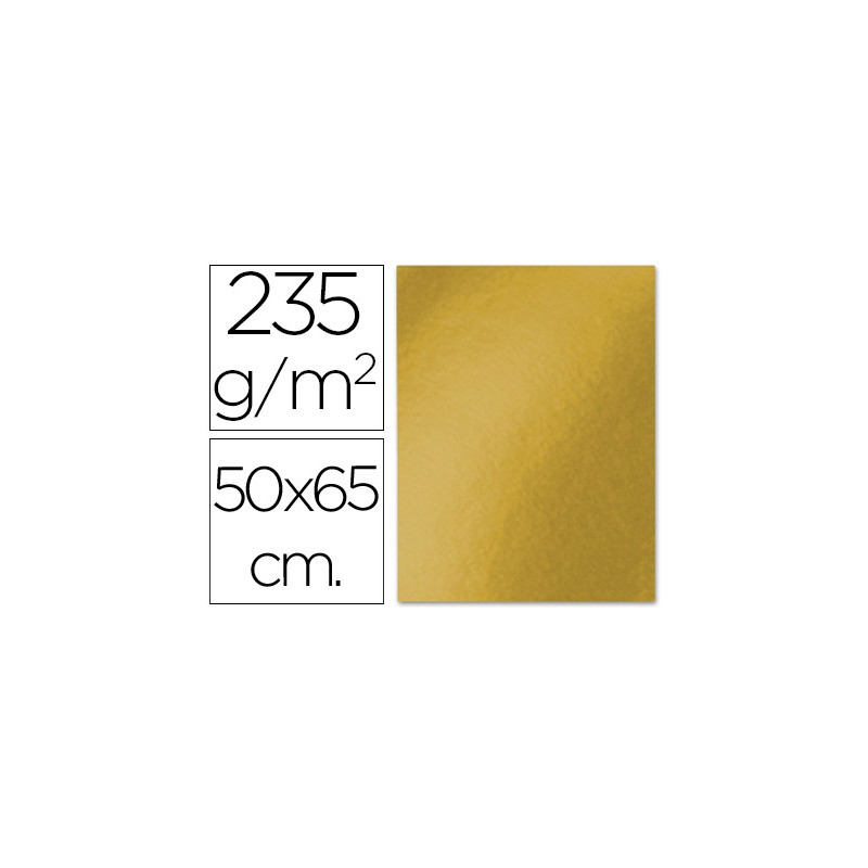 CARTULINA LIDERPAPEL 50X65 CM 235G/M2 METALIZADA ORO