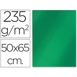 CARTULINA LIDERPAPEL 50X65 CM 235G/M2 METALIZADA VERDE