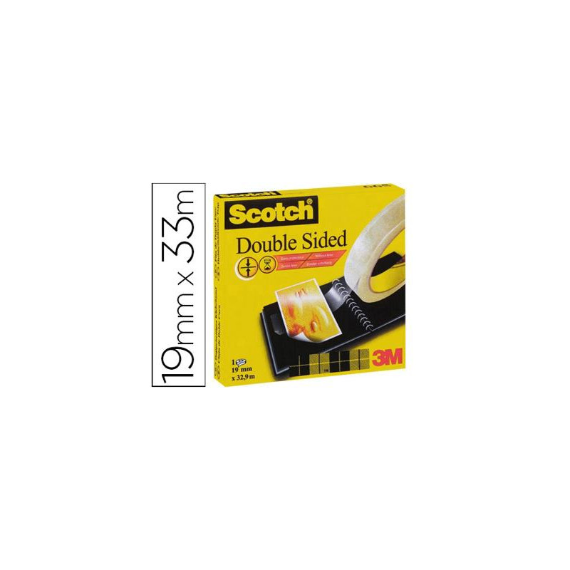 CINTA ADHESIVA SCOTCH DOS CARAS 33 MT X 19 MM