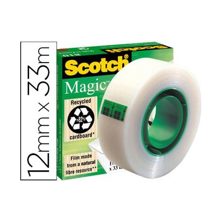 CINTA ADHESIVA SCOTCH MAGIC INVISIBLE 33 MT X 12 MM