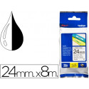 CINTA BROTHER TZE-251 BLANCO-NEGRO 24MM LONGITUD 8 MT