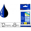 CINTA BROTHER TZE531 AZUL-NEGRO 12MM LONGITUD 8 MT