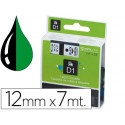 CINTA DYMO 1000 NEGRO-VERDE 12MM X 7MT D1